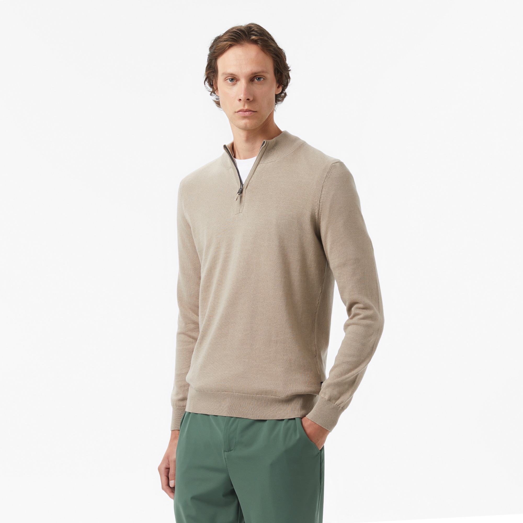 Nautica Erkek Bej Classic Fit Kazak