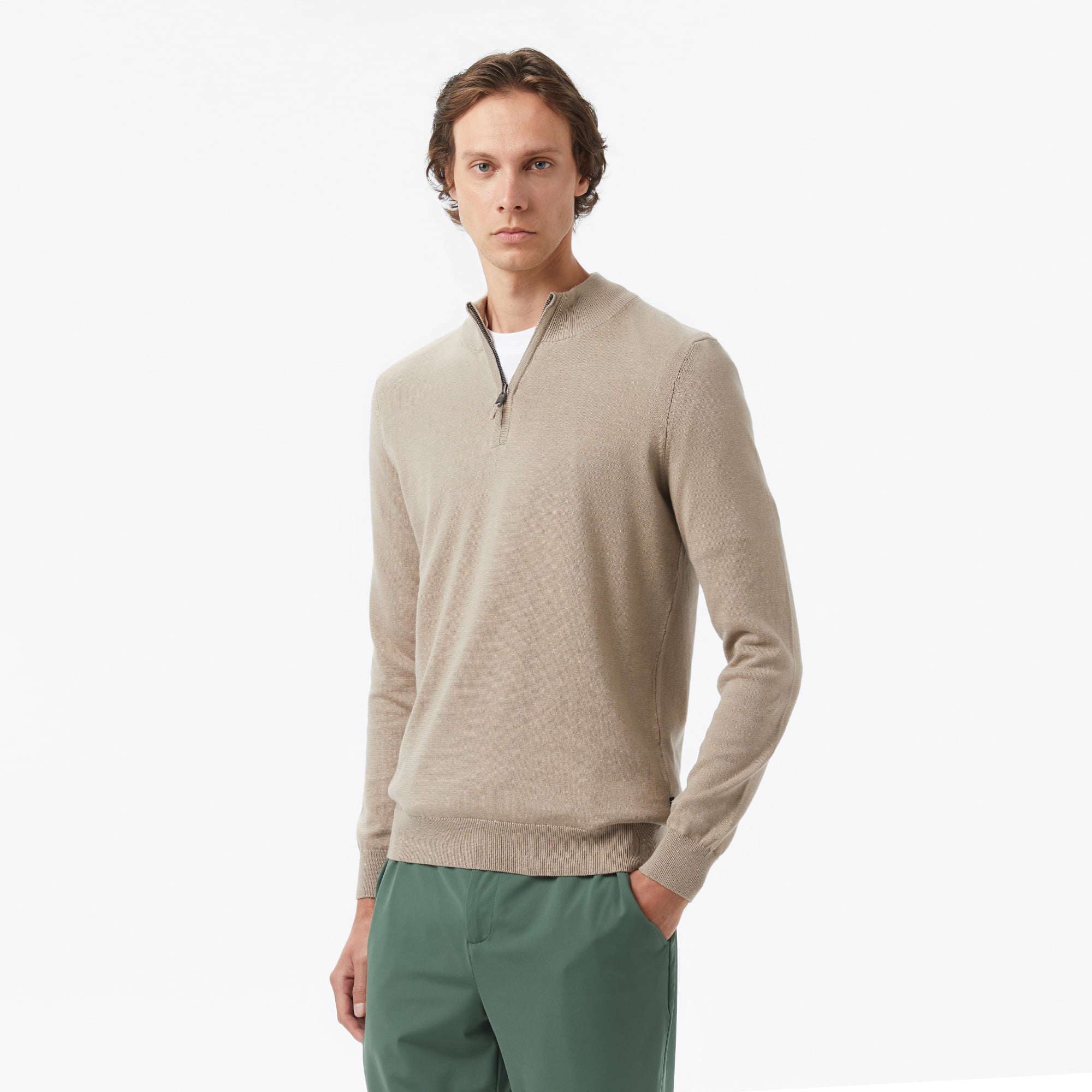  Nautica Erkek Bej Classic Fit Kazak