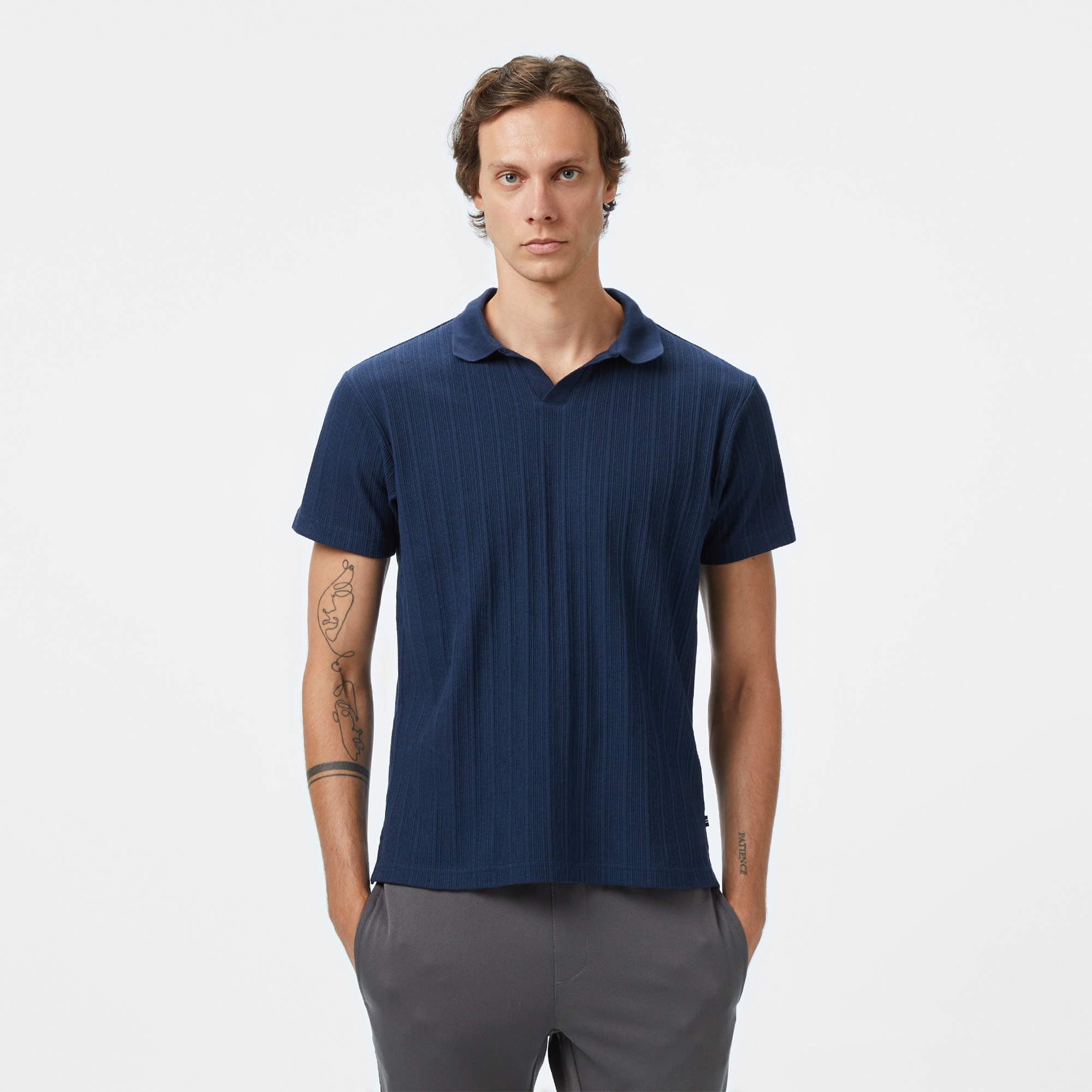 Nautica Erkek Lacivert Classic Fit Polo Yaka T-Shirt