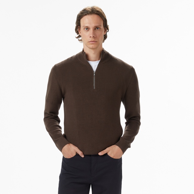  Nautica Erkek Kahverengi Classic Fit Kazak