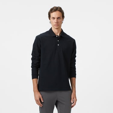  Nautica Erkek Siyah Classic Fit Uzun Kollu Polo Yaka T-Shirt