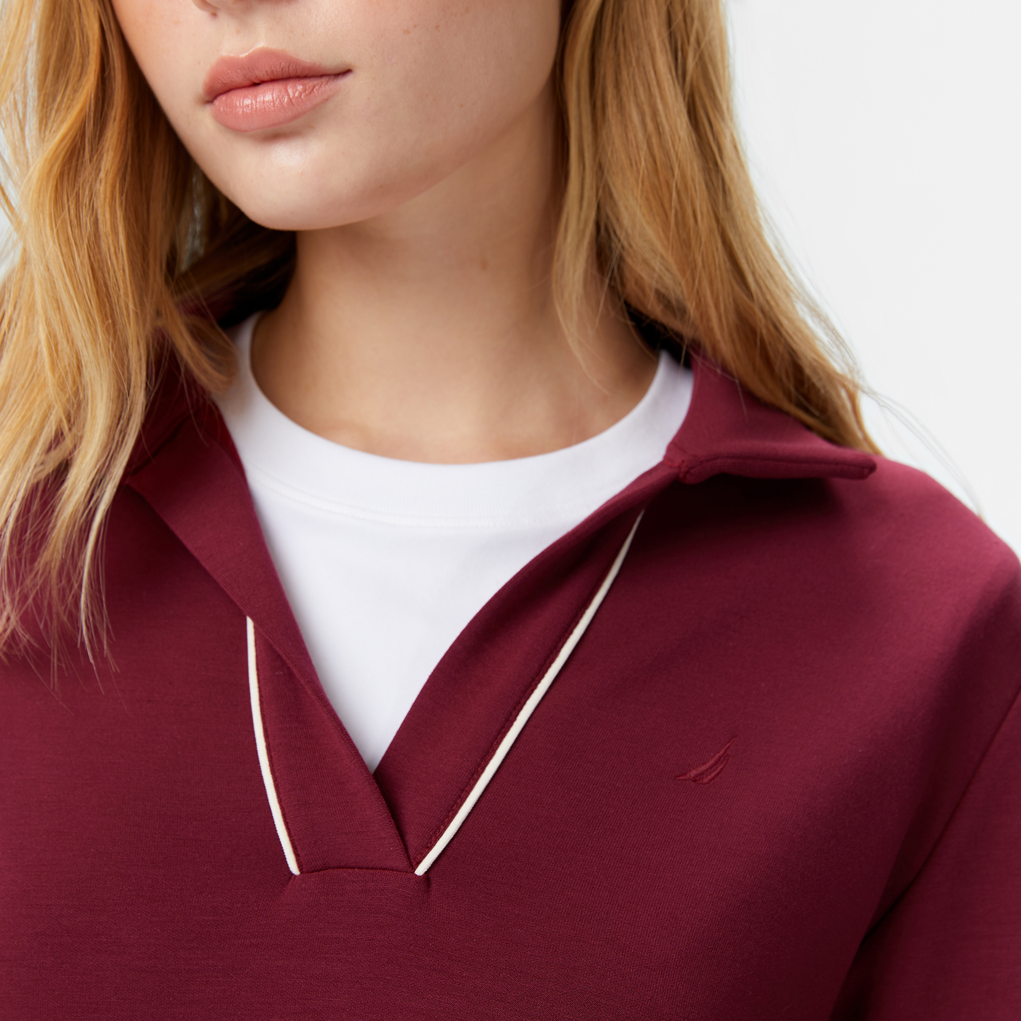  Nautica Kadın Bordo Regular Fit Sweatshirt