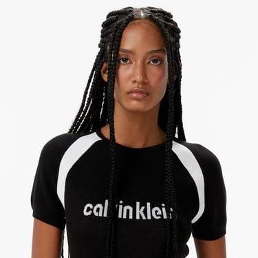  Calvin Klein Liquid Shine Sculpt Kadın Siyah Triko