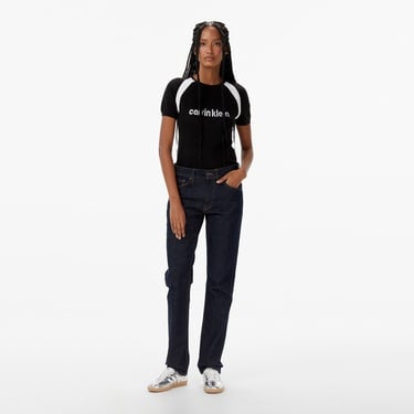  Calvin Klein Liquid Shine Sculpt Kadın Siyah Triko