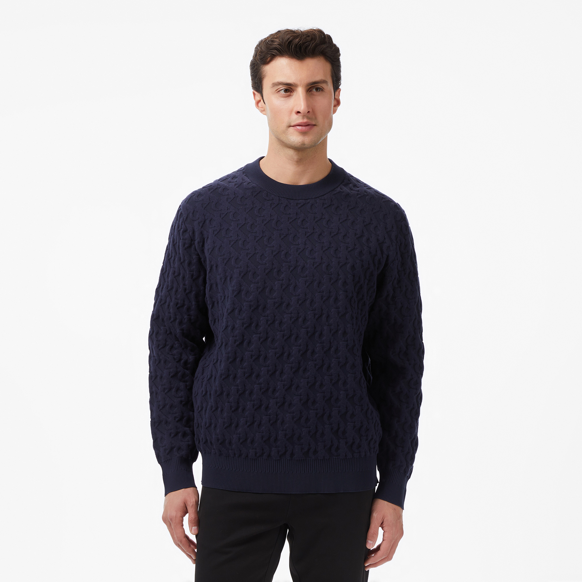  Calvin Klein Erkek Lacivert Kazak