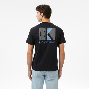  Calvin Klein Abstract Graphic Erkek Siyah T-Shirt