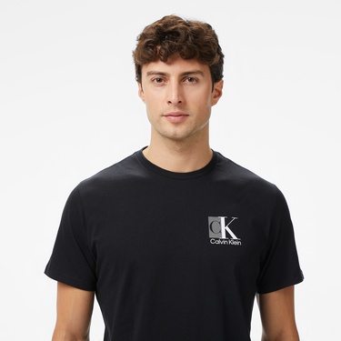  Calvin Klein Abstract Graphic Erkek Siyah T-Shirt