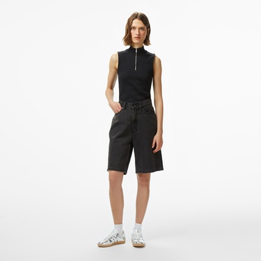  Calvin Klein Woven Label Kadın Siyah T-Shirt