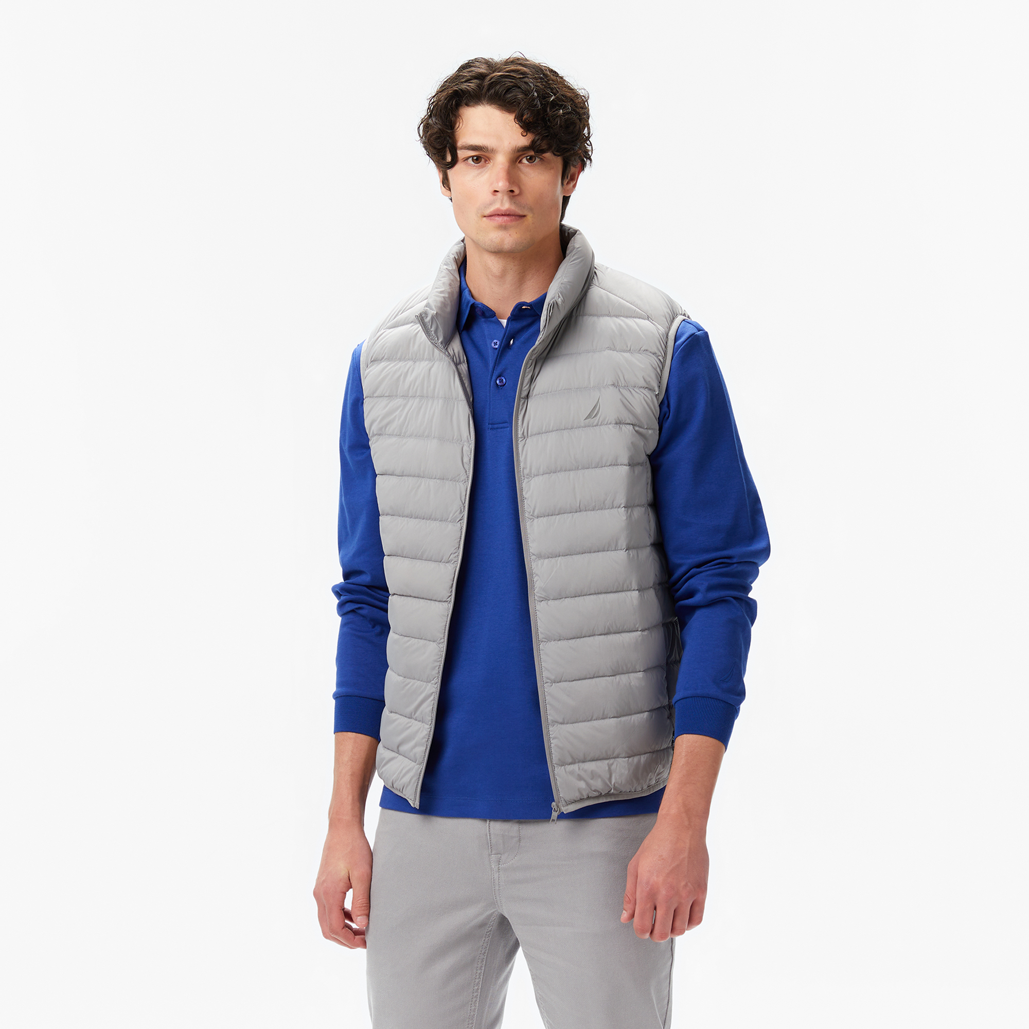  Nautica Erkek Gri Su İtici Özellikli Yelek