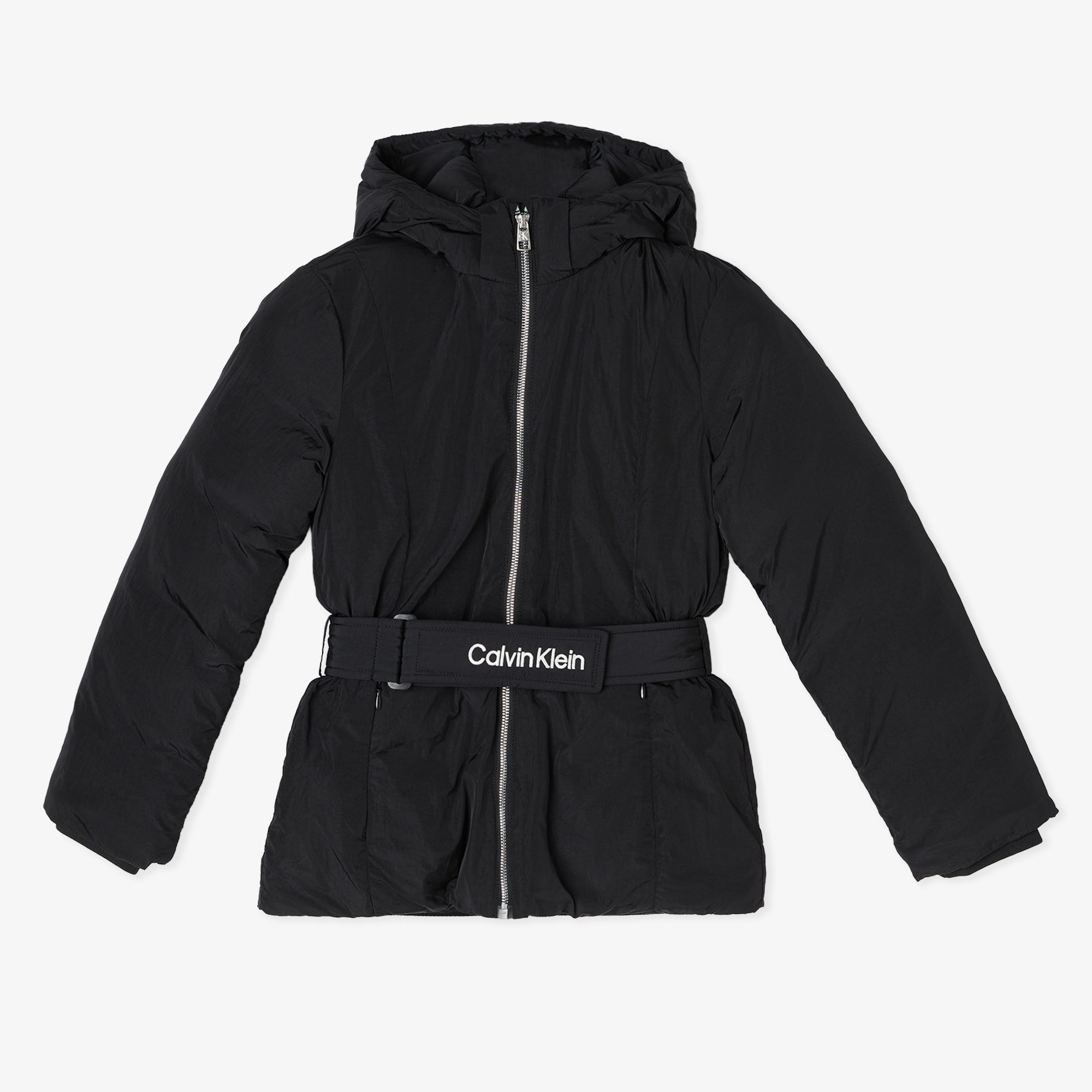  Calvin Klein Classic Belted Çocuk Siyah Mont