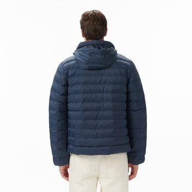  Calvin Klein Nylon Hooded Puffer Erkek Lacivert Mont