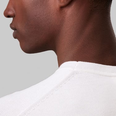  Calvin Klein Supima Cotton Crew Erkek Beyaz Triko