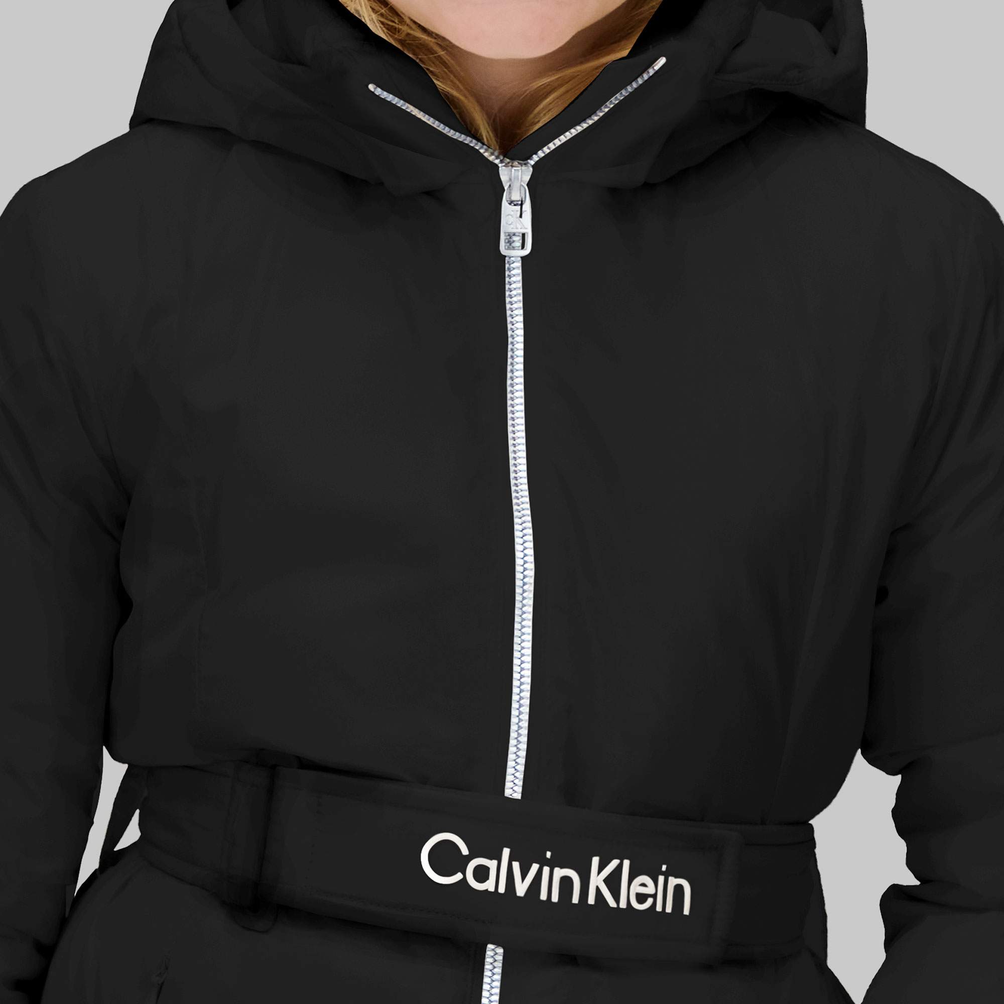Calvin Klein Classic Belted Çocuk Siyah Mont