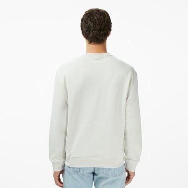  Calvin Klein Terry Monogram Erkek Beyaz Sweatshirt