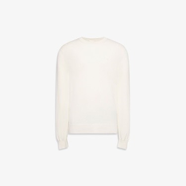  Calvin Klein Supima Cotton Crew Erkek Beyaz Triko