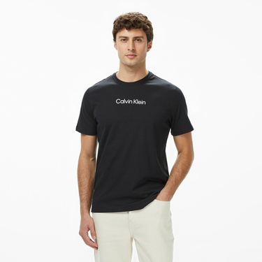  Calvin Klein Standard Logo Crew Erkek Siyah T-Shirt