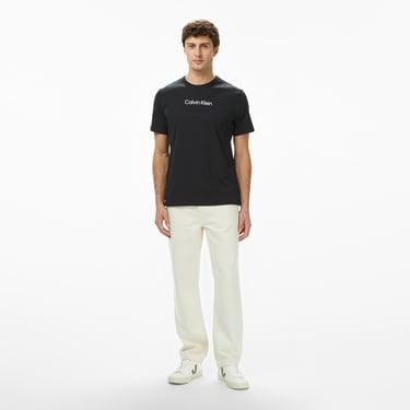  Calvin Klein Standard Logo Crew Erkek Siyah T-Shirt