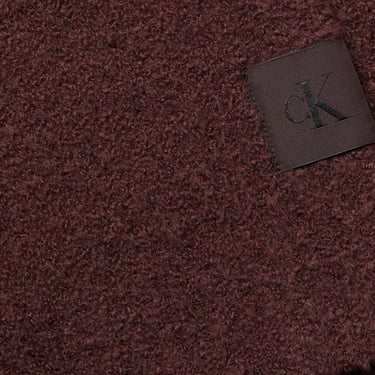  Calvin Klein Patch Boucle Erkek Bordo Atkı