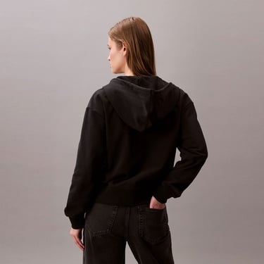  Calvin Klein Monologo French Terry Kadın Siyah Sweatshirt