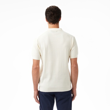  Nautica Erkek Krem Rengi Regular Fit Kısa Kollu Triko