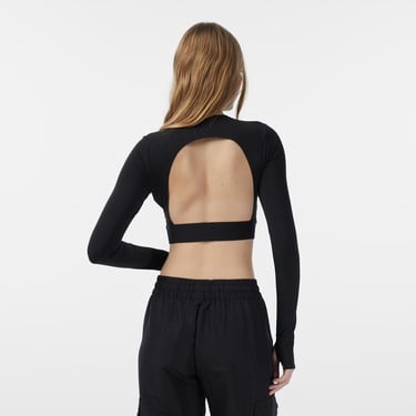  Calvin Klein Intense Power Mock Neck Kadın Siyah Gömlek