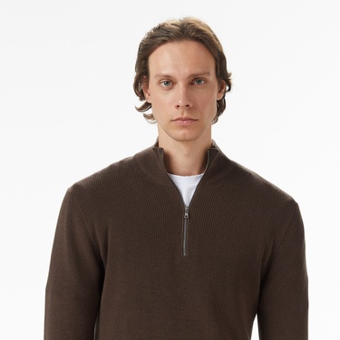  Nautica Erkek Kahverengi Classic Fit Kazak