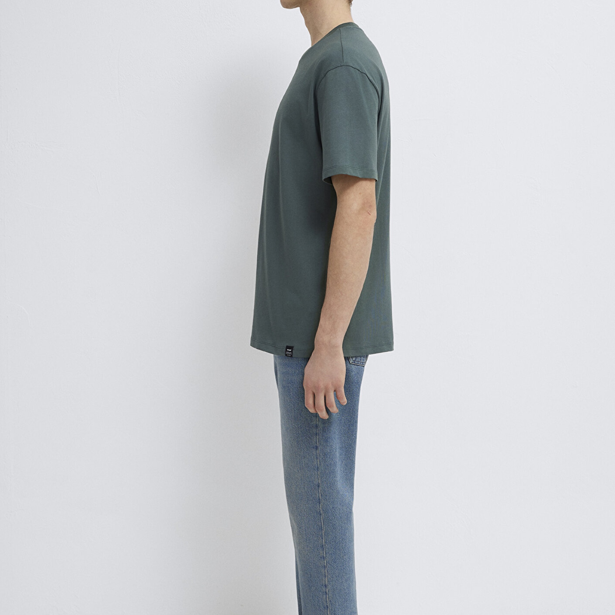 Mavi Yeşil Basic Tişört Loose Fit / Bol Rahat Kesim 0611824-71598