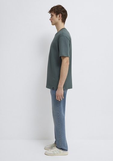  Mavi Yeşil Basic Tişört Loose Fit / Bol Rahat Kesim 0611824-71598