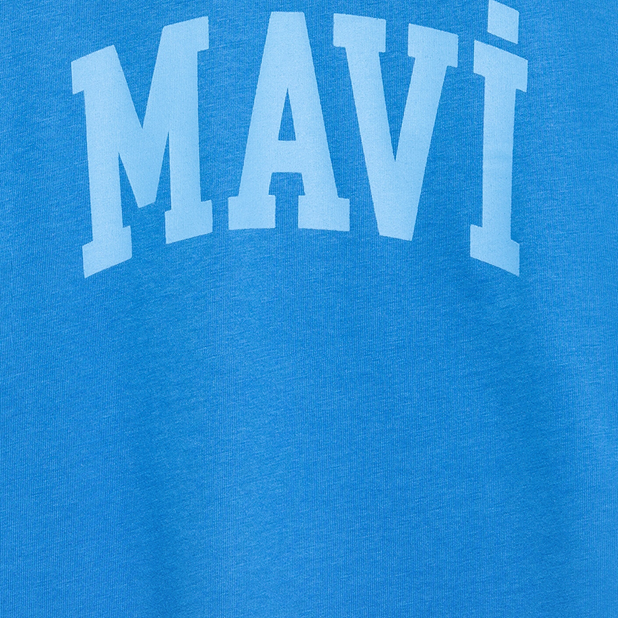 Mavi Mavi Baskılı Mavi Tişört Loose Fit / Bol Rahat Kesim 6610484-70902