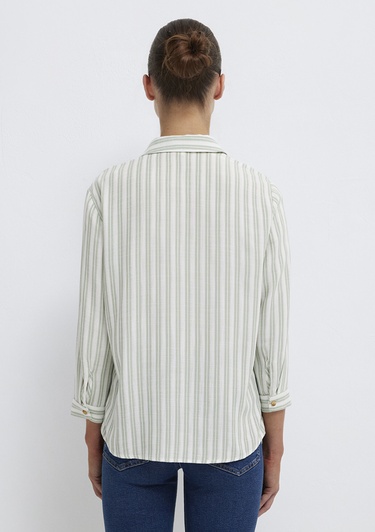  Mavi Çizgili Bluz 122400-91387