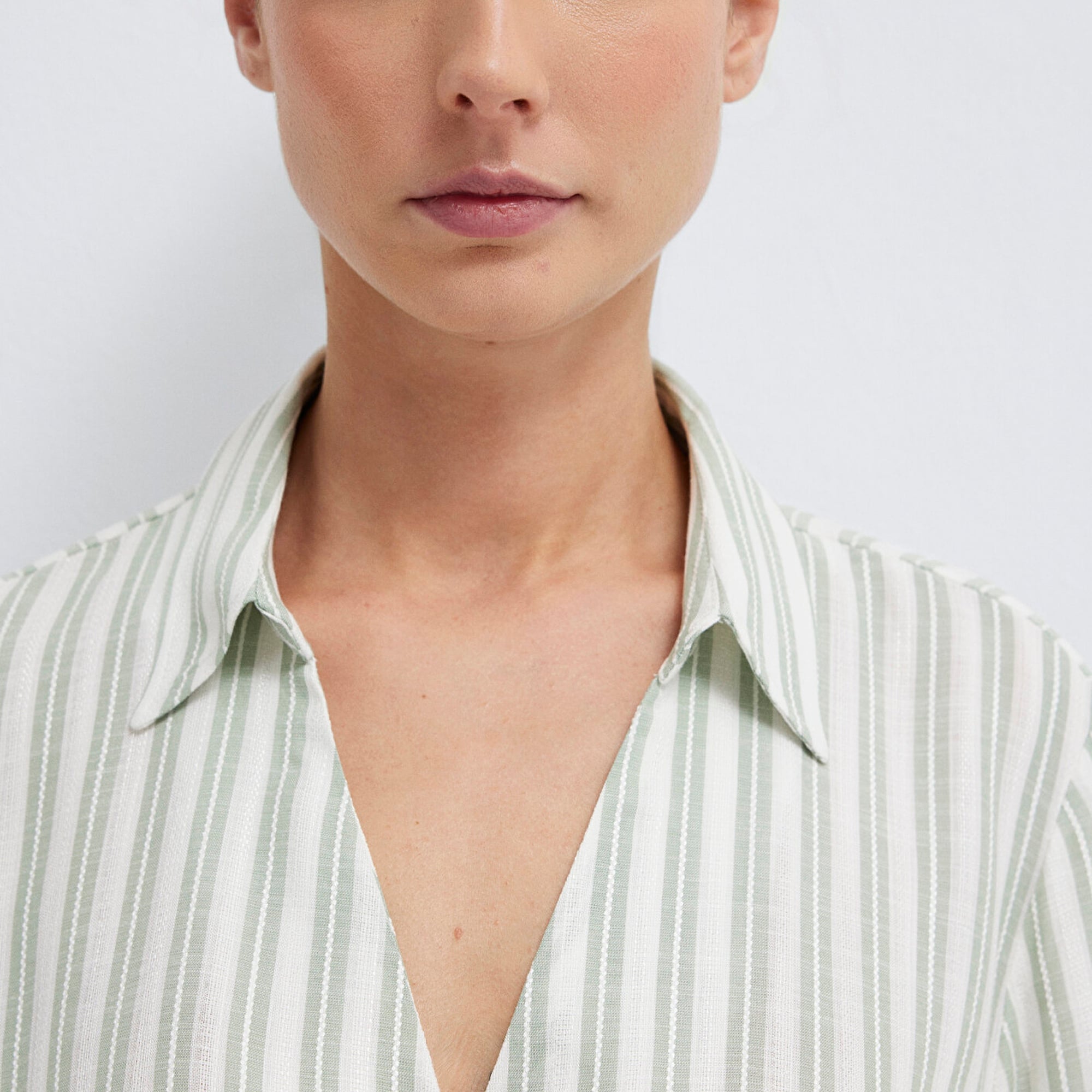 Mavi Çizgili Bluz 122400-91387