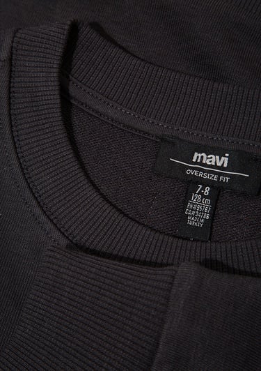  Mavi Roll Like Baskılı Antrasit Sweatshirt 6S10179-70087