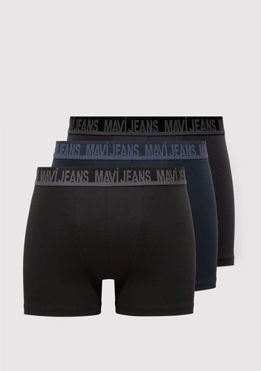  Mavi 3lü Siyah Basic Boxer 0912221-900