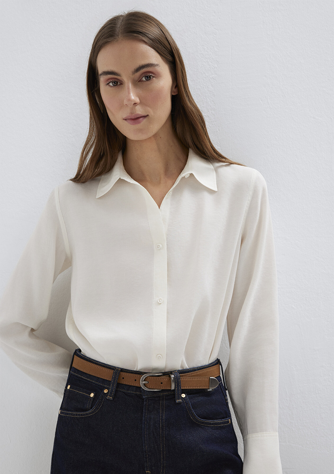  Mavi Kahverengi Suni Deri Kemer 1913838-70218