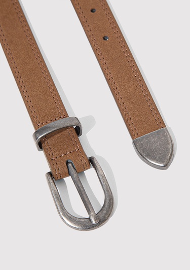  Mavi Kahverengi Suni Deri Kemer 1913838-70218