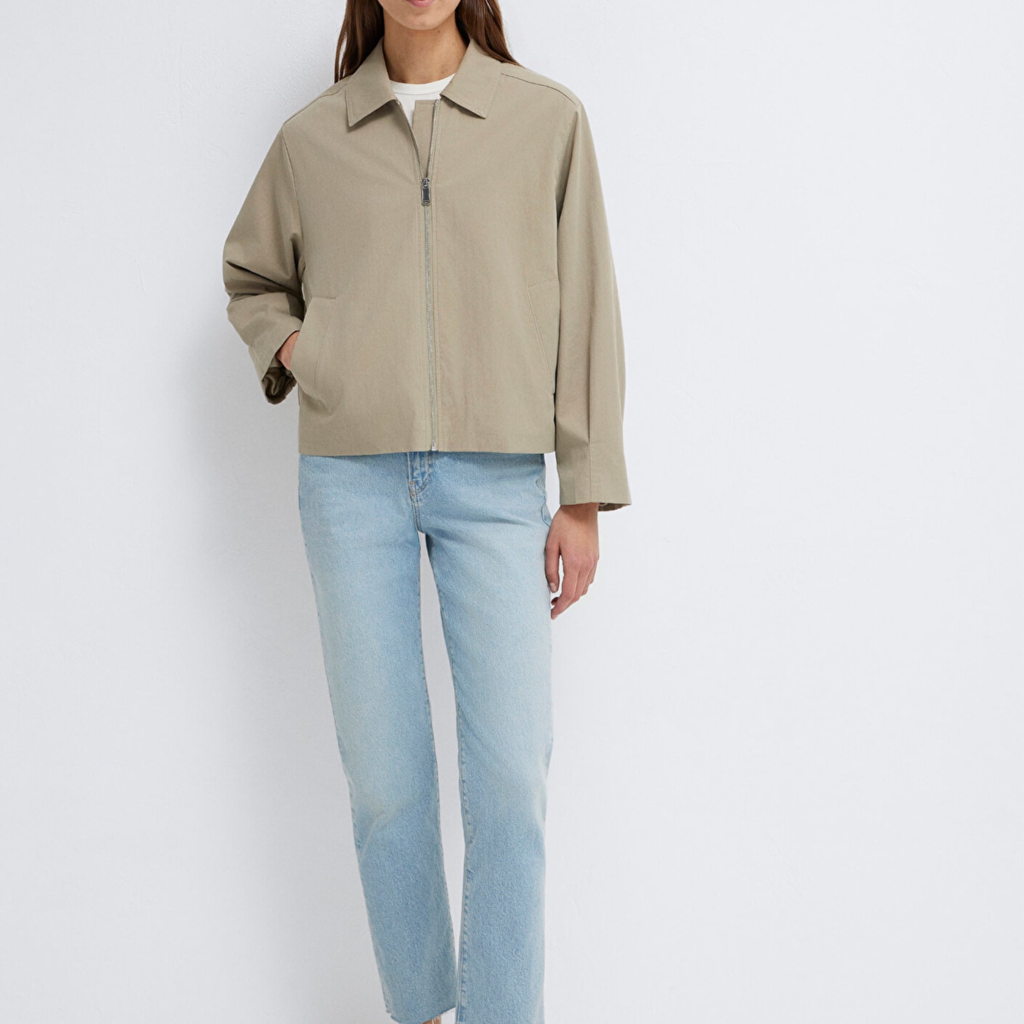 Mavi Kahverengi Ceket Oversize / Geniş Kesim 1110821-70354