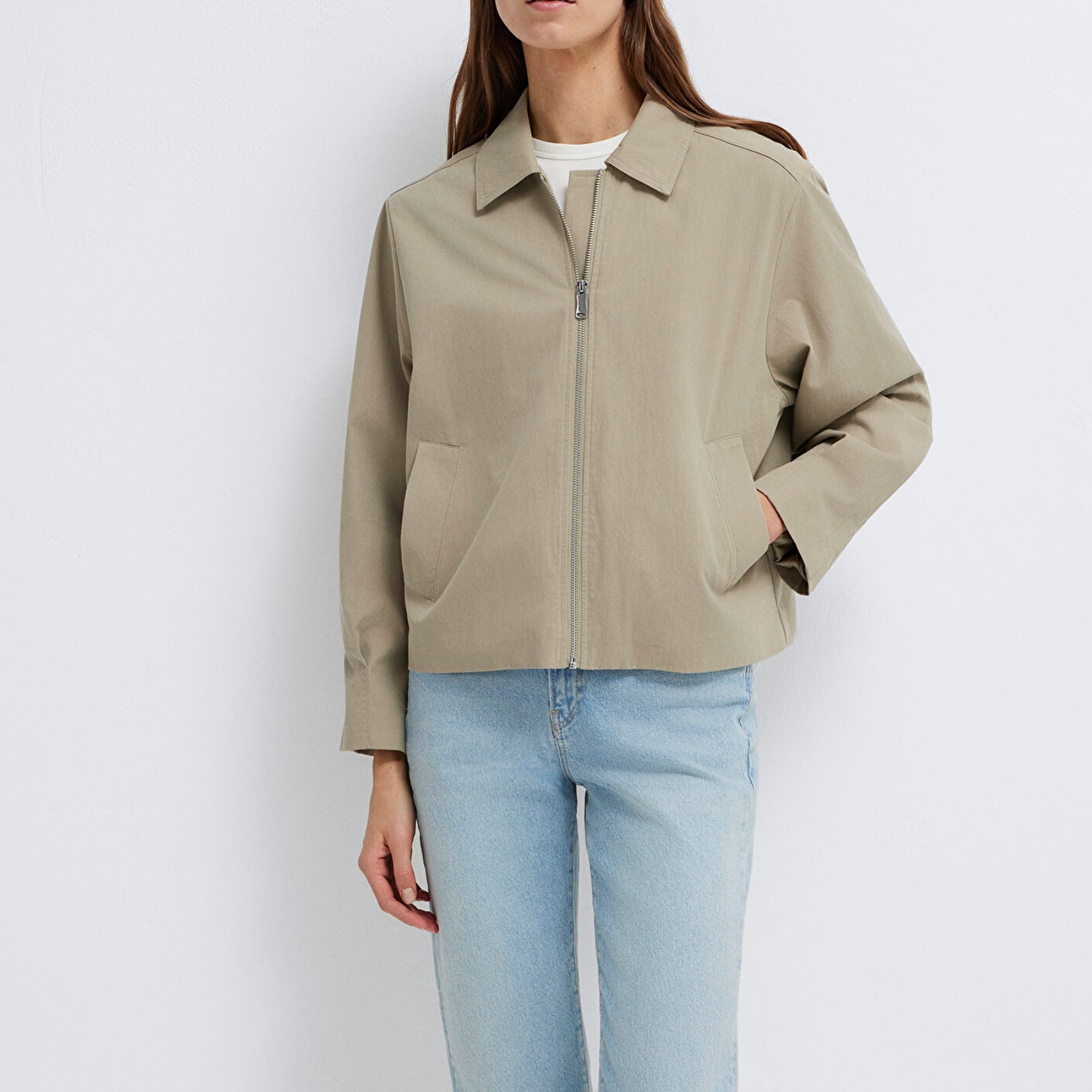 Mavi Kahverengi Ceket Oversize / Geniş Kesim 1110821-70354