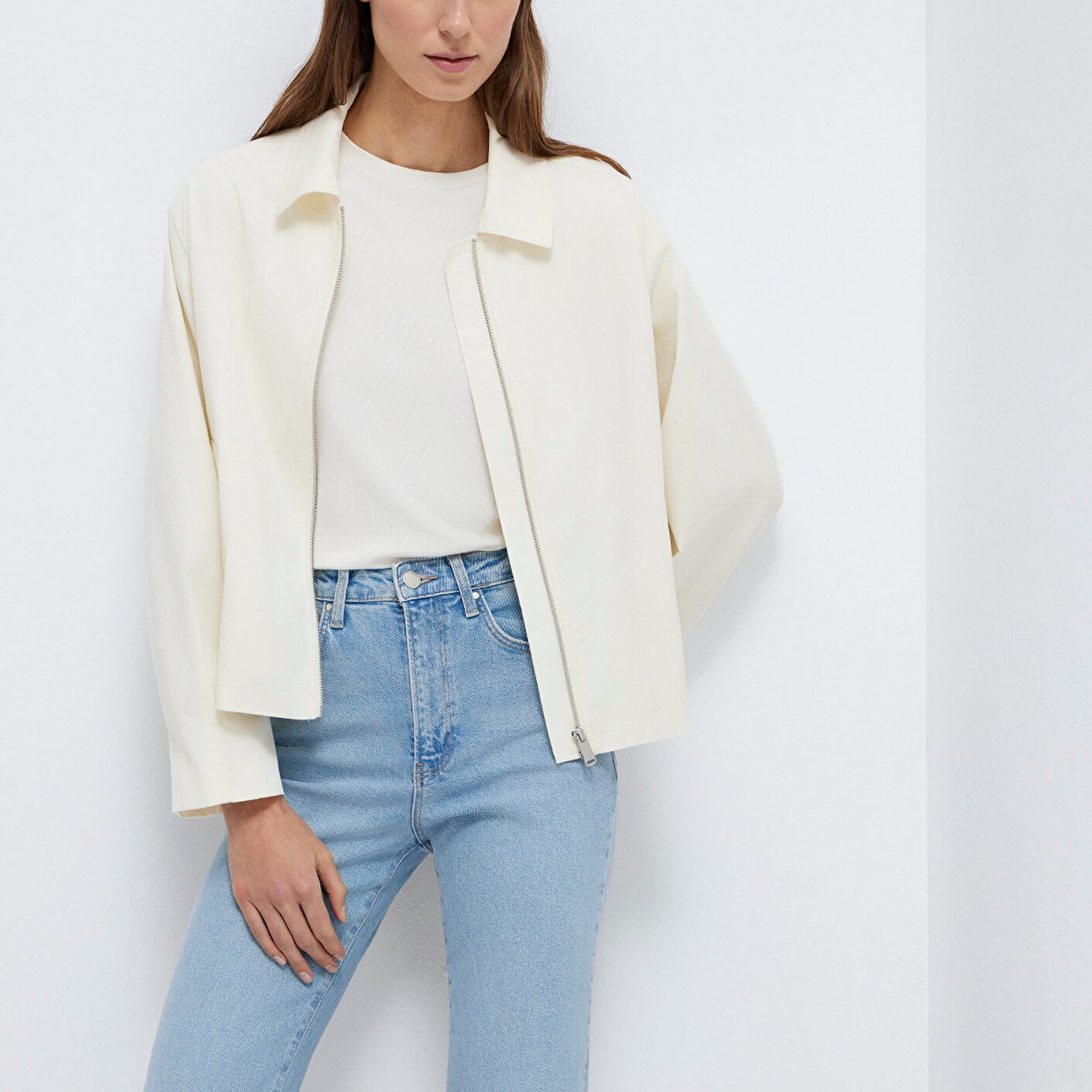 Mavi Ekru Ceket Oversize / Geniş Kesim 1110821-70056