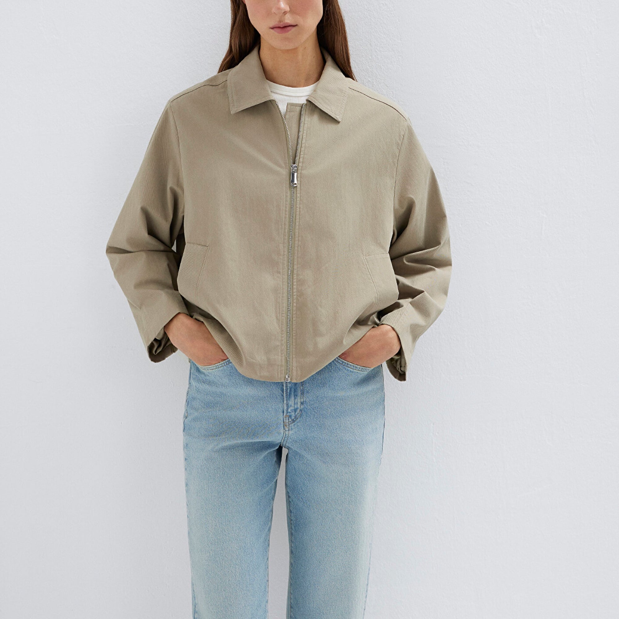 Mavi Kahverengi Ceket Oversize / Geniş Kesim 1110821-70354