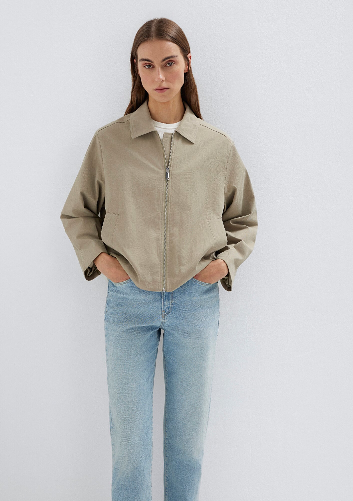  Mavi Kahverengi Ceket Oversize / Geniş Kesim 1110821-70354