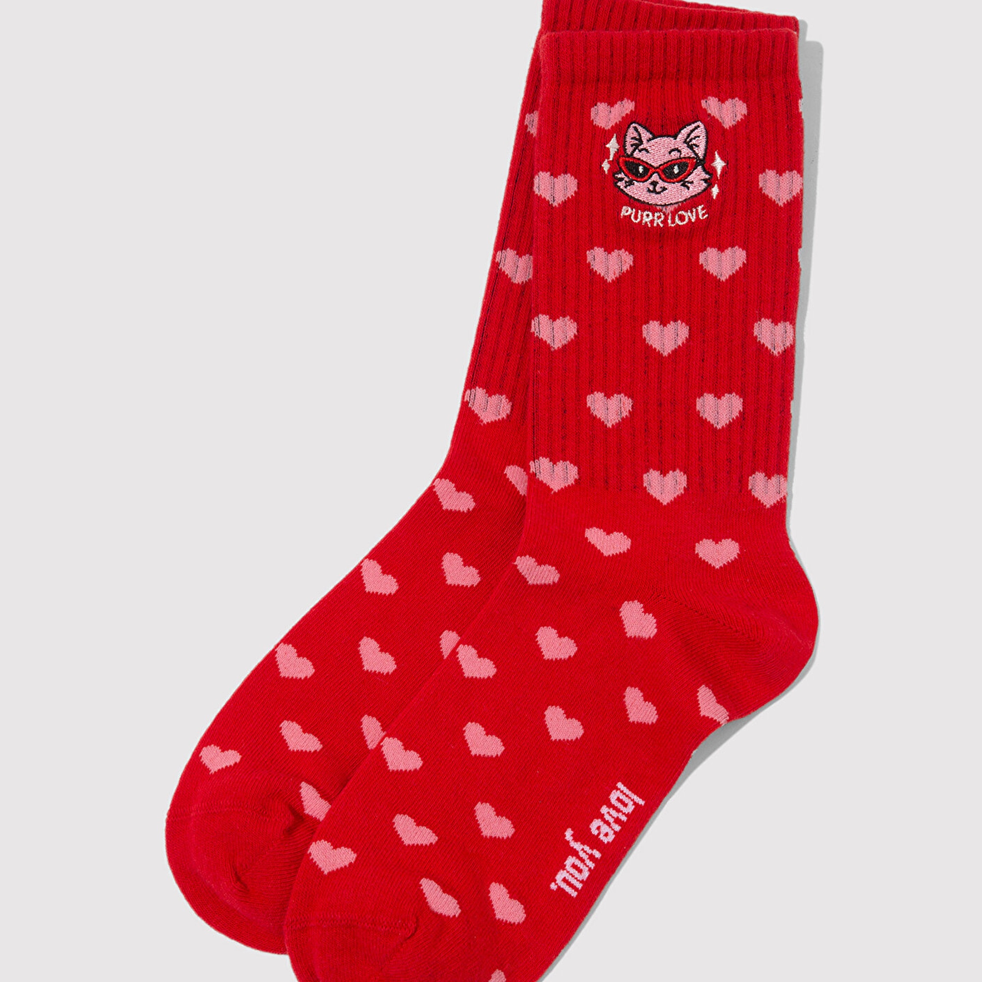 Mavi 2li Kedi İşlemeli Soket Çorap 0912419-900