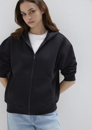  Mavi Mavi Logo Baskılı Siyah Sweatshirt 1S10532-900