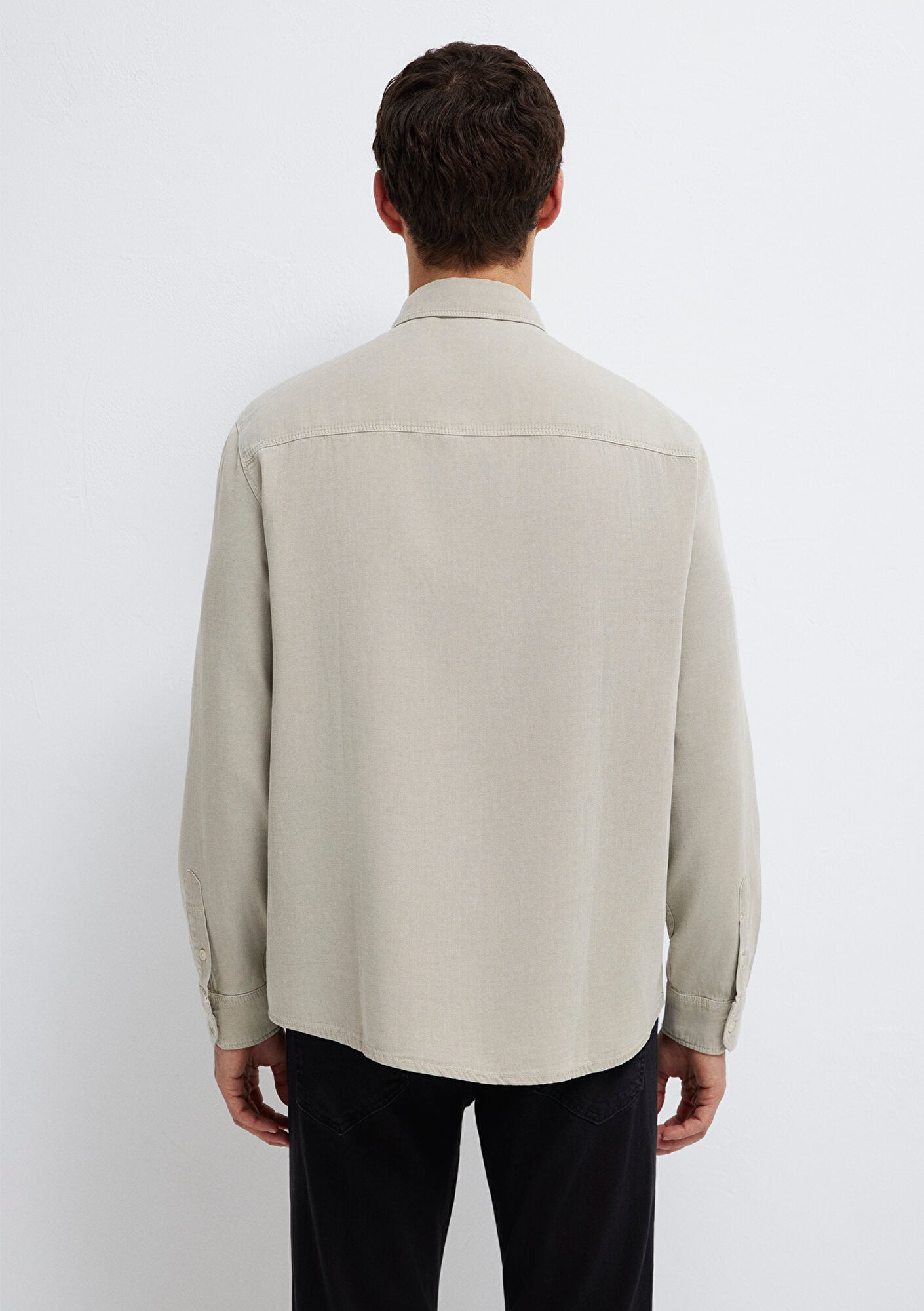 Mavi Keten Karışımlı Yeşil Tencel TM Liyosel Gömlek Regular Fit / Normal Kesim 0211482-70333