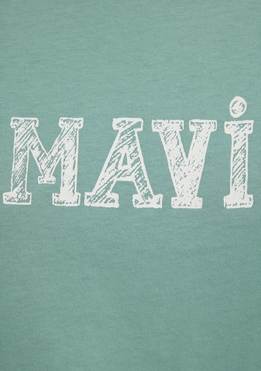  Mavi Mavi Baskılı Yeşil Tişört Regular Fit / Normal Kesim 1612232-71480