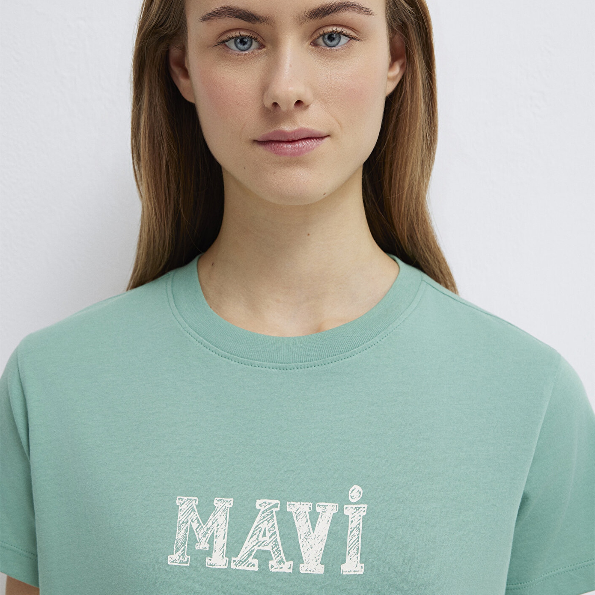 Mavi Mavi Baskılı Yeşil Tişört Regular Fit / Normal Kesim 1612232-71480