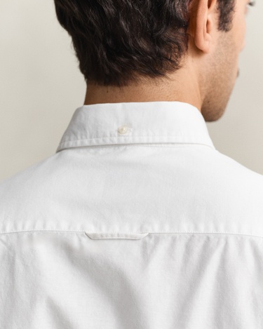  GANT Erkek Beyaz Slim Fit Çizgili Gömlek