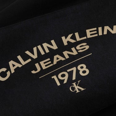  Calvin Klein Canvas Curve Graphic Siyah Erkek Sweatshirt