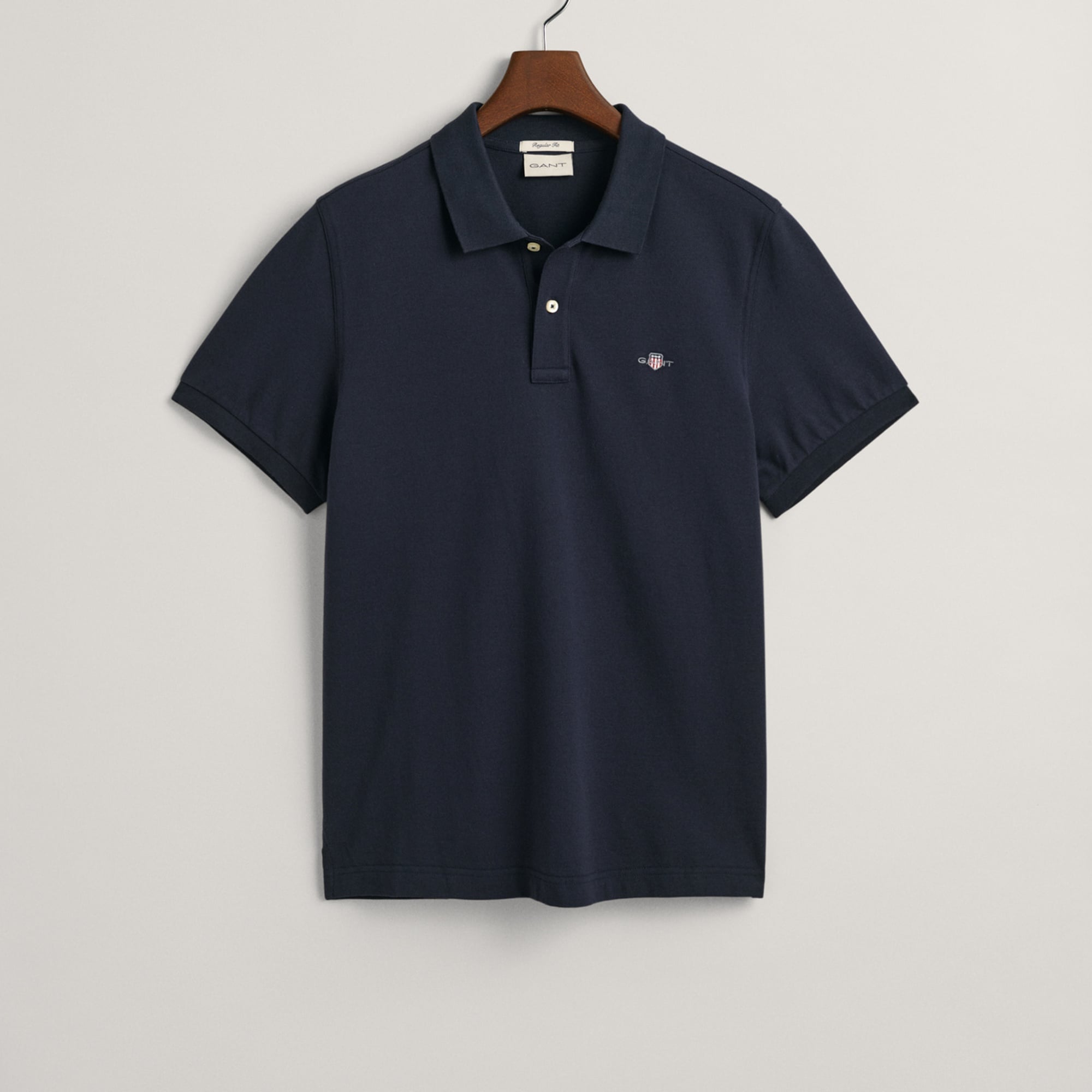 GANT Erkek Mavi Regular Fit Düğmeli Polo Yaka T-Shirt