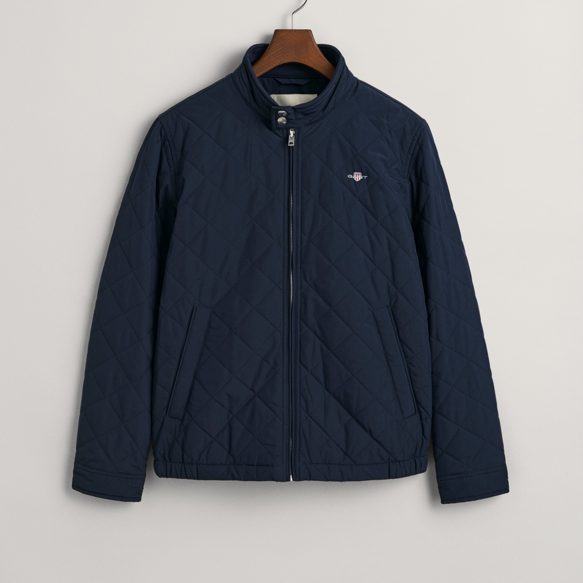 GANT Erkek Lacivert Dik Yaka Logolu Ceket