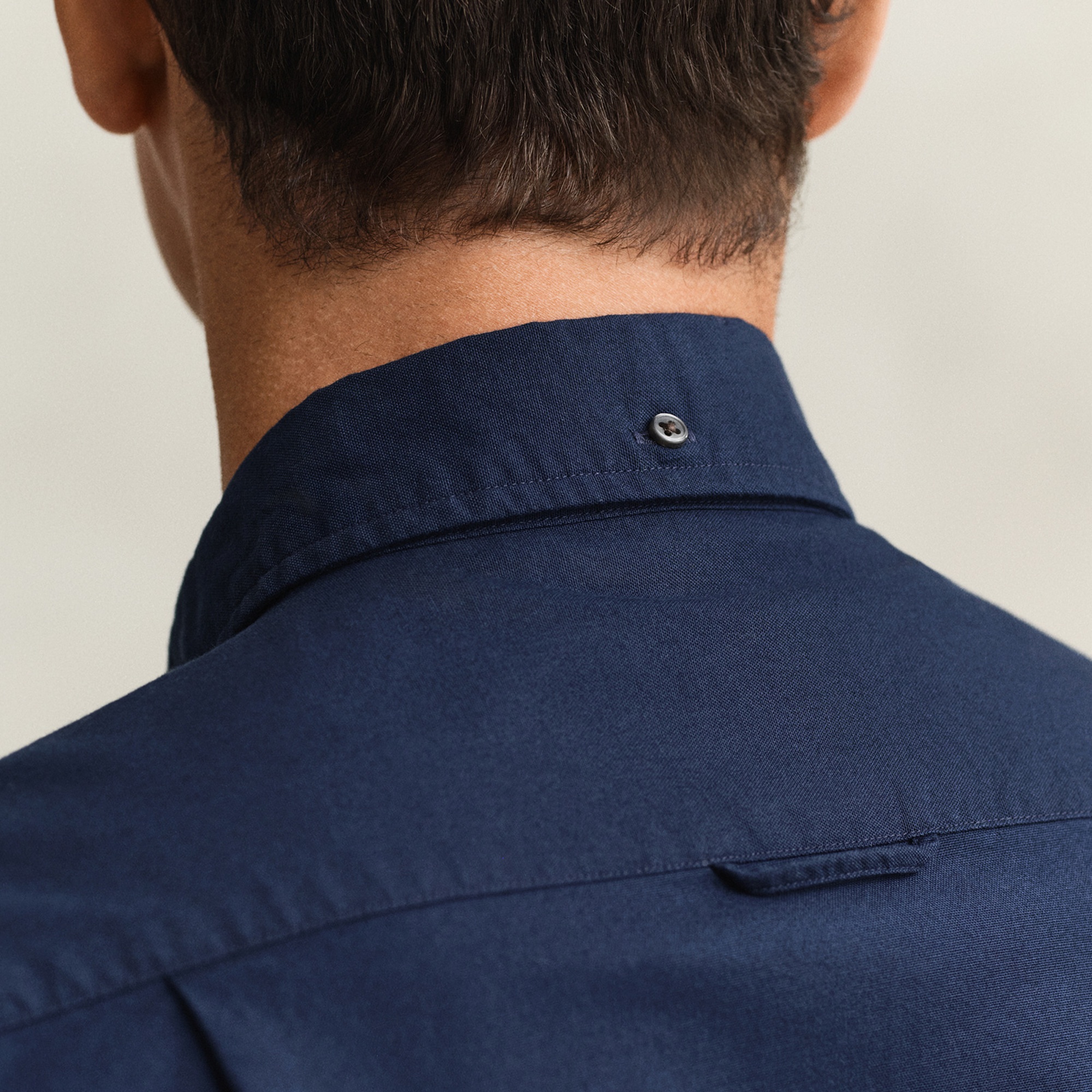 GANT Erkek Lacivert Slim Fit Çizgili Logolu Gömlek